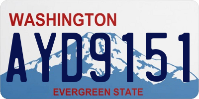 WA license plate AYD9151