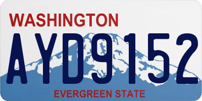 WA license plate AYD9152