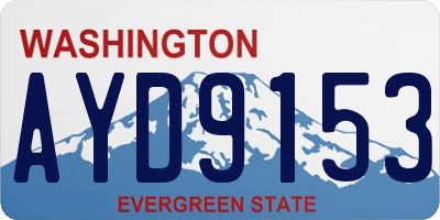 WA license plate AYD9153