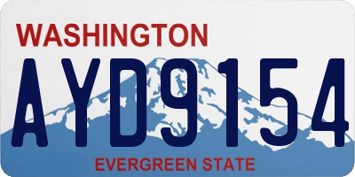 WA license plate AYD9154
