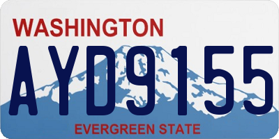 WA license plate AYD9155
