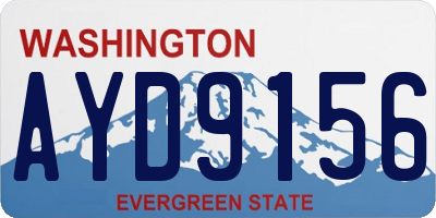 WA license plate AYD9156