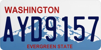 WA license plate AYD9157