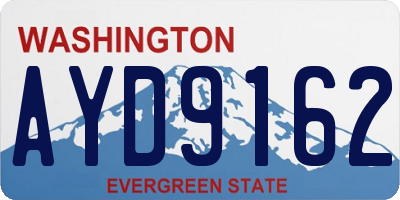 WA license plate AYD9162