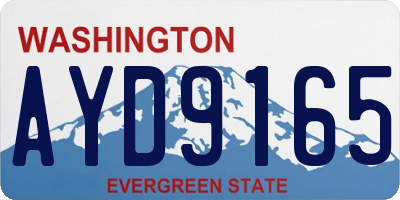 WA license plate AYD9165