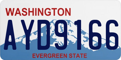 WA license plate AYD9166