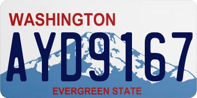 WA license plate AYD9167