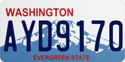 WA license plate AYD9170