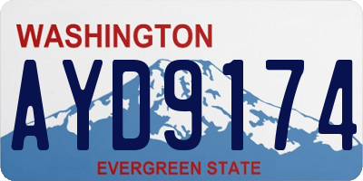 WA license plate AYD9174