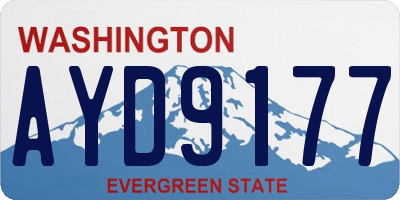 WA license plate AYD9177