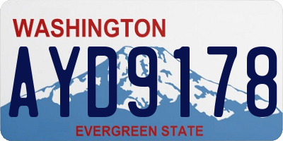 WA license plate AYD9178