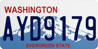 WA license plate AYD9179