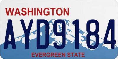 WA license plate AYD9184