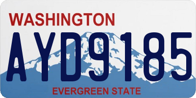 WA license plate AYD9185