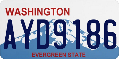 WA license plate AYD9186