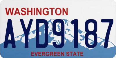 WA license plate AYD9187