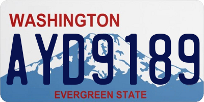 WA license plate AYD9189