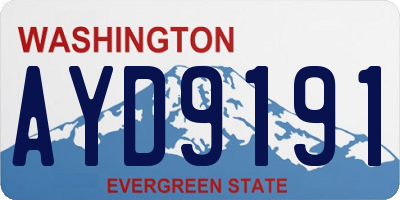 WA license plate AYD9191
