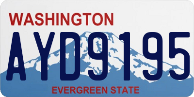 WA license plate AYD9195