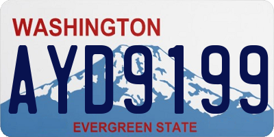 WA license plate AYD9199