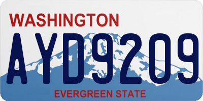 WA license plate AYD9209