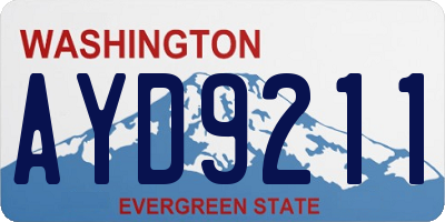 WA license plate AYD9211