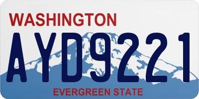 WA license plate AYD9221