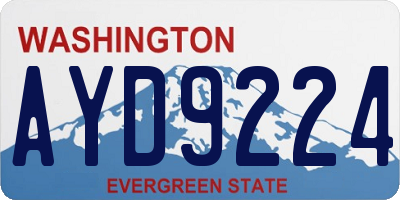 WA license plate AYD9224