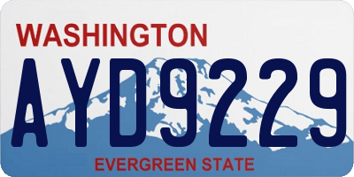 WA license plate AYD9229