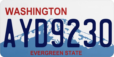 WA license plate AYD9230