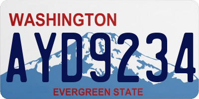 WA license plate AYD9234