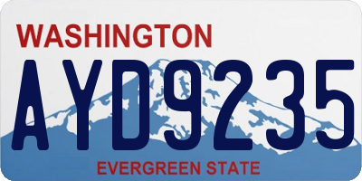 WA license plate AYD9235