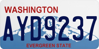 WA license plate AYD9237