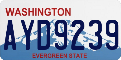 WA license plate AYD9239