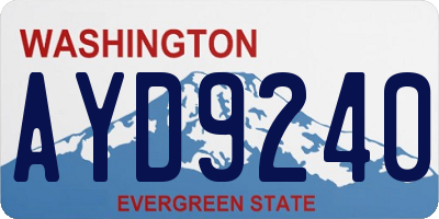 WA license plate AYD9240