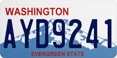 WA license plate AYD9241