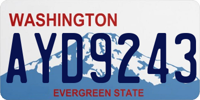 WA license plate AYD9243