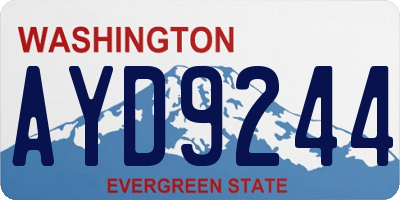 WA license plate AYD9244