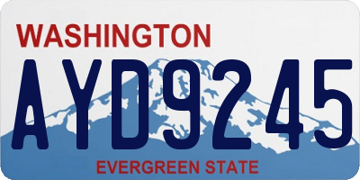 WA license plate AYD9245