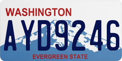 WA license plate AYD9246