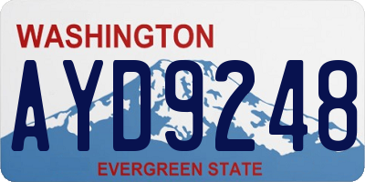 WA license plate AYD9248