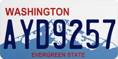 WA license plate AYD9257