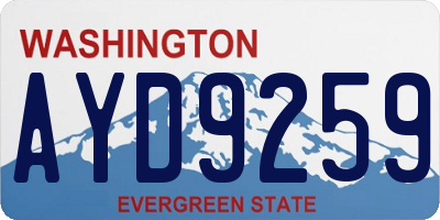 WA license plate AYD9259