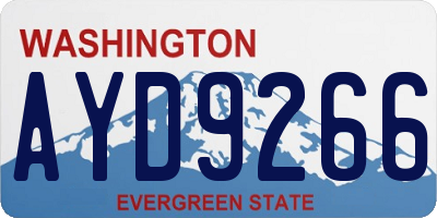 WA license plate AYD9266