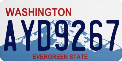 WA license plate AYD9267