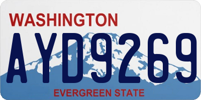 WA license plate AYD9269