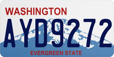 WA license plate AYD9272