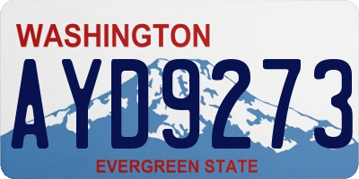 WA license plate AYD9273
