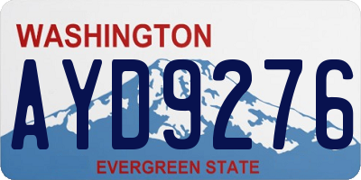 WA license plate AYD9276
