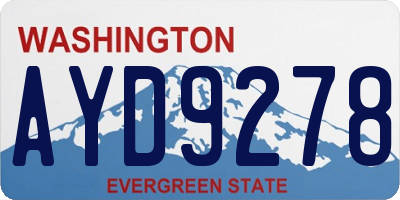 WA license plate AYD9278
